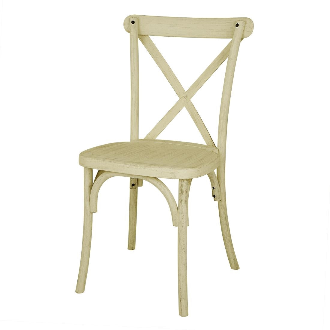 Bolero Manhattan Kruisrug Harsstoelen Naturel (Set Van 4)