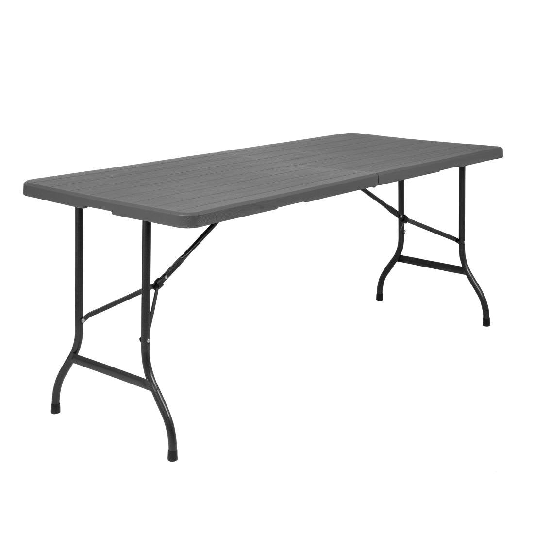 Bolero Wilgstructuur Rechthoekige Wilg Midden Vouwtafel 6Ft