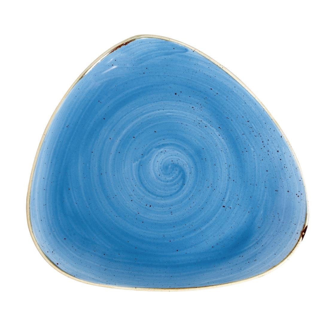 Churchill Stonecast Cornflower Blue Driehoekig Bord 31.1cm (pak van 6)