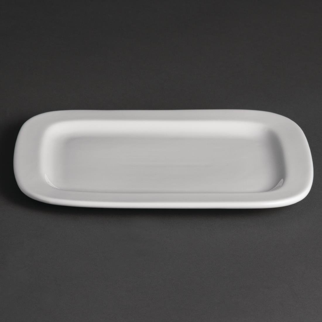 Olympia Whiteware ronde rechthoekige borden 230 mm (pak van 12)