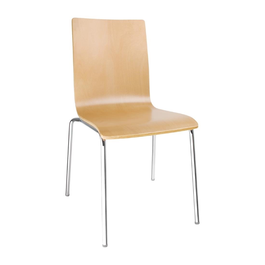 Bolero stoel met vierkante rug beuken (4 stuks)