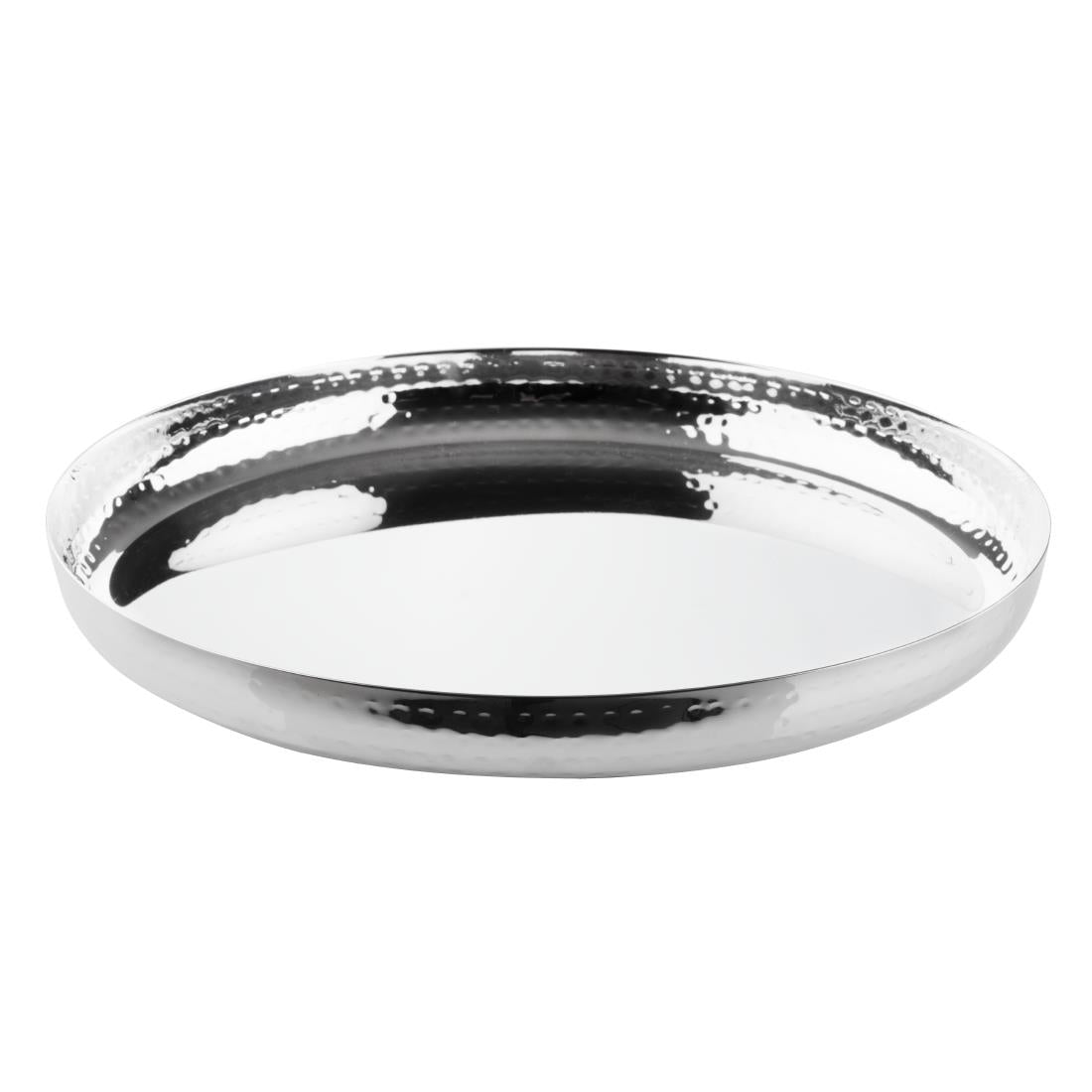 Olympia Gehamerd RVS Rond Dienblad 320x35mm