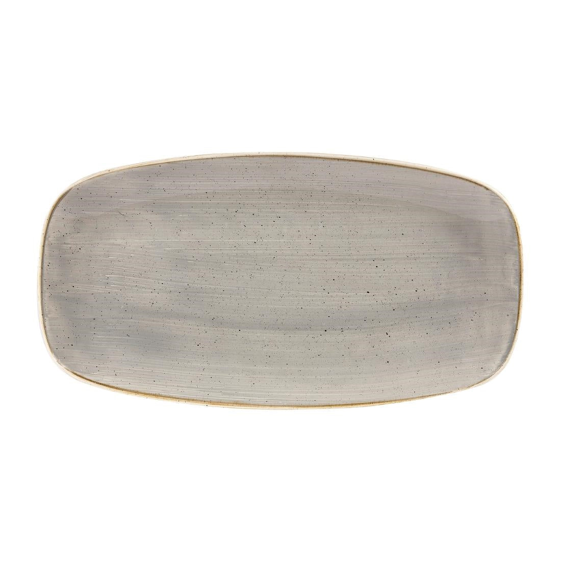 Churchill Stonecast Grey Chefs Ovaal Bord 29.8 x 15.2cm (pak van 12)