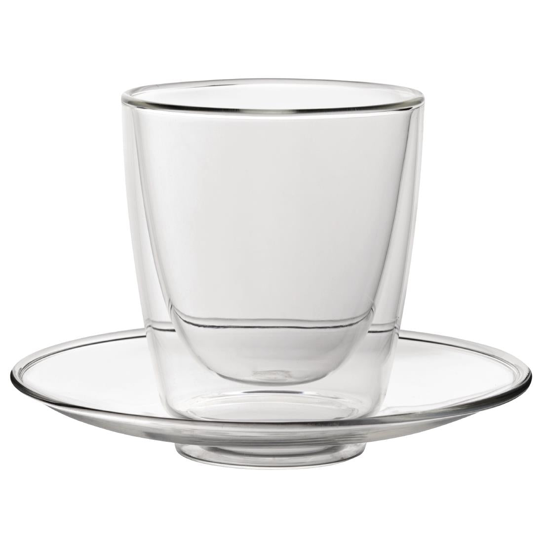 Utopia Dubbelwandig Cappuccinoglas En Schotel 220ml (Pak Van 6)