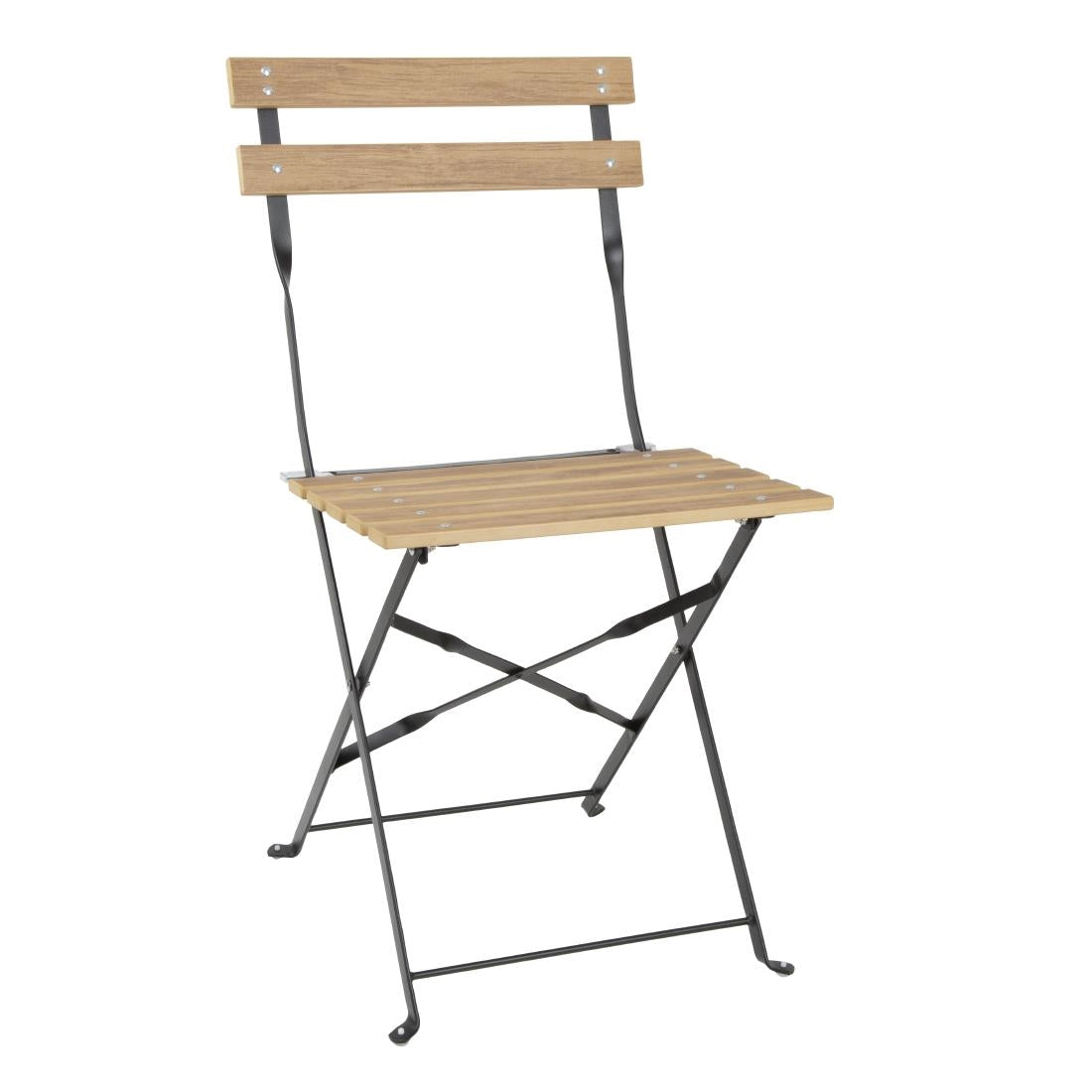 Bolero Perth Pavement Style Klapstoelen Met Houteffect (Pak Van 2)