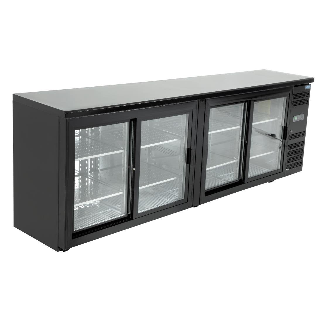 Polar u-serie vier-deurs displaykoeler voor achter de bar