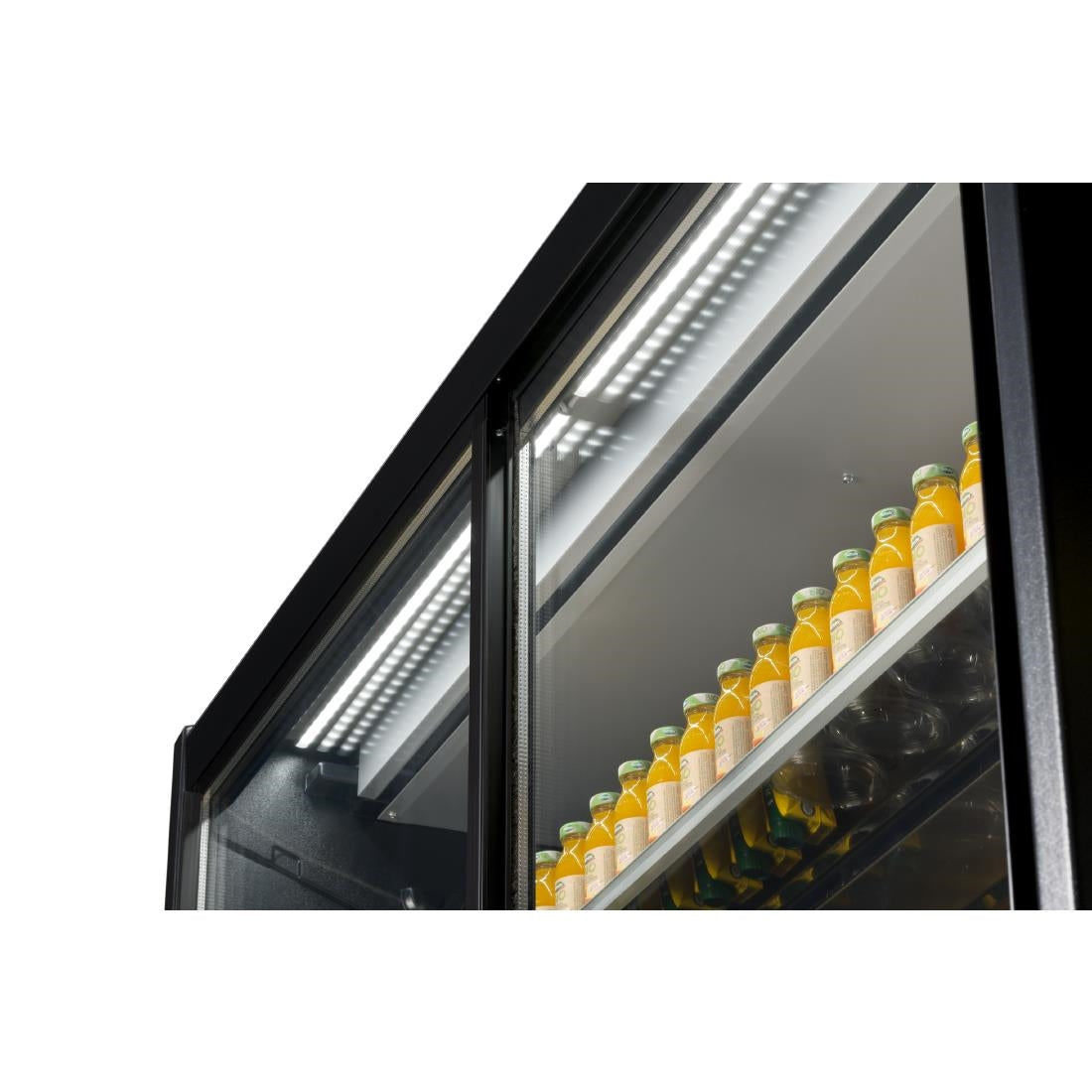 Zoin Cervinho Multideck Display Zwart Met Schuifdeuren 1000mm