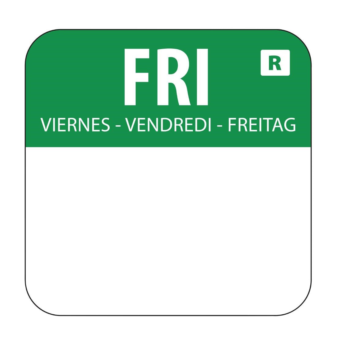 Hygiplas voedseletiketten vrijdag groen (1000 stuks)