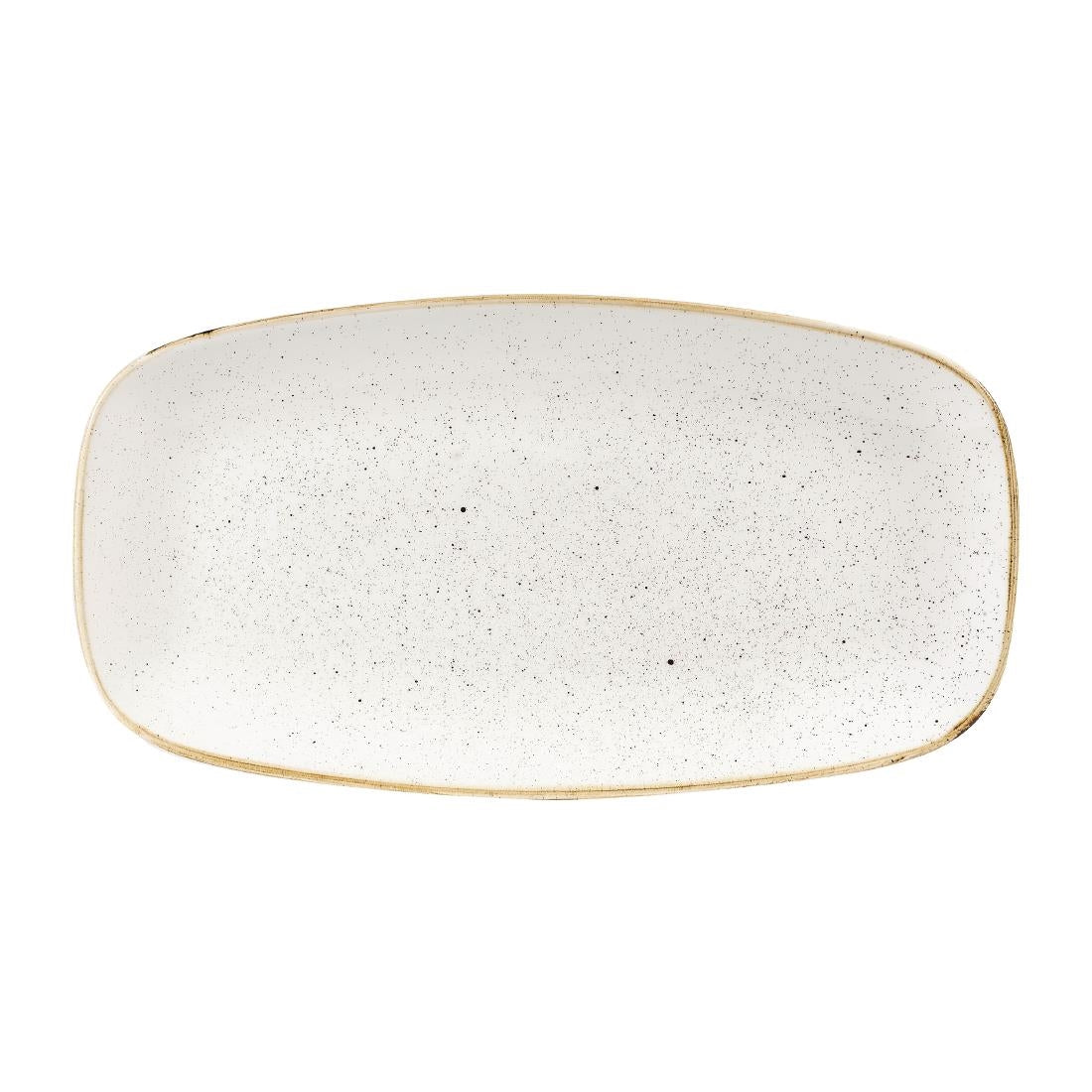 Churchill Stonecast Barley White Chefs Ovaal Bord 35.2 x 18.7cm (pak van 6)