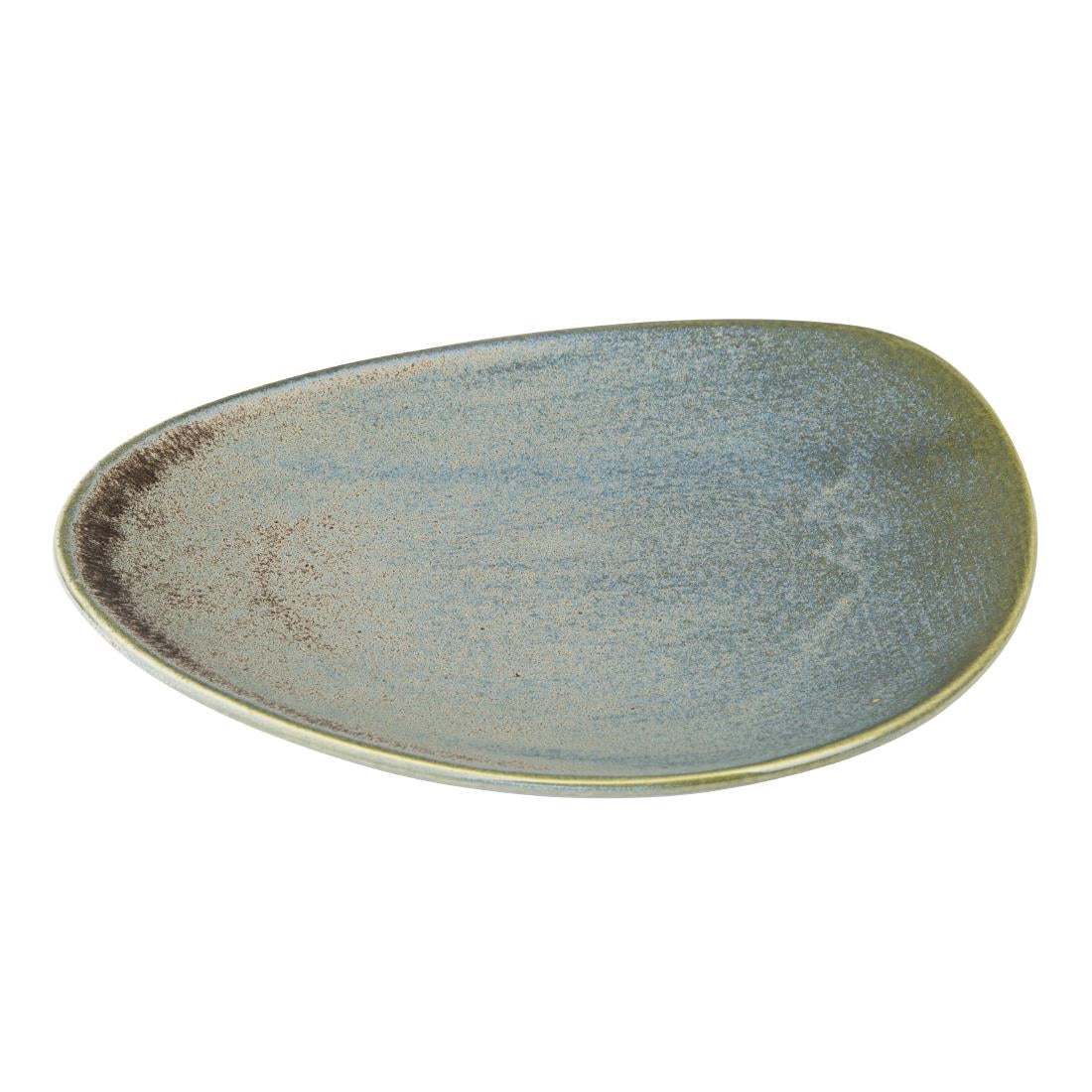 Olympia Ember Blauwe Driehoekige Borden 250 mm (Pak Van 6)