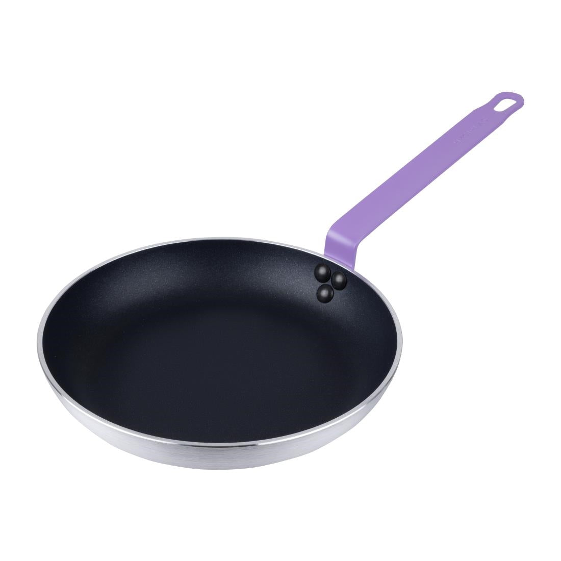 Hygiplas Teflon Platinum Plus anti-aanbak koekenpan 280mm paars handvat