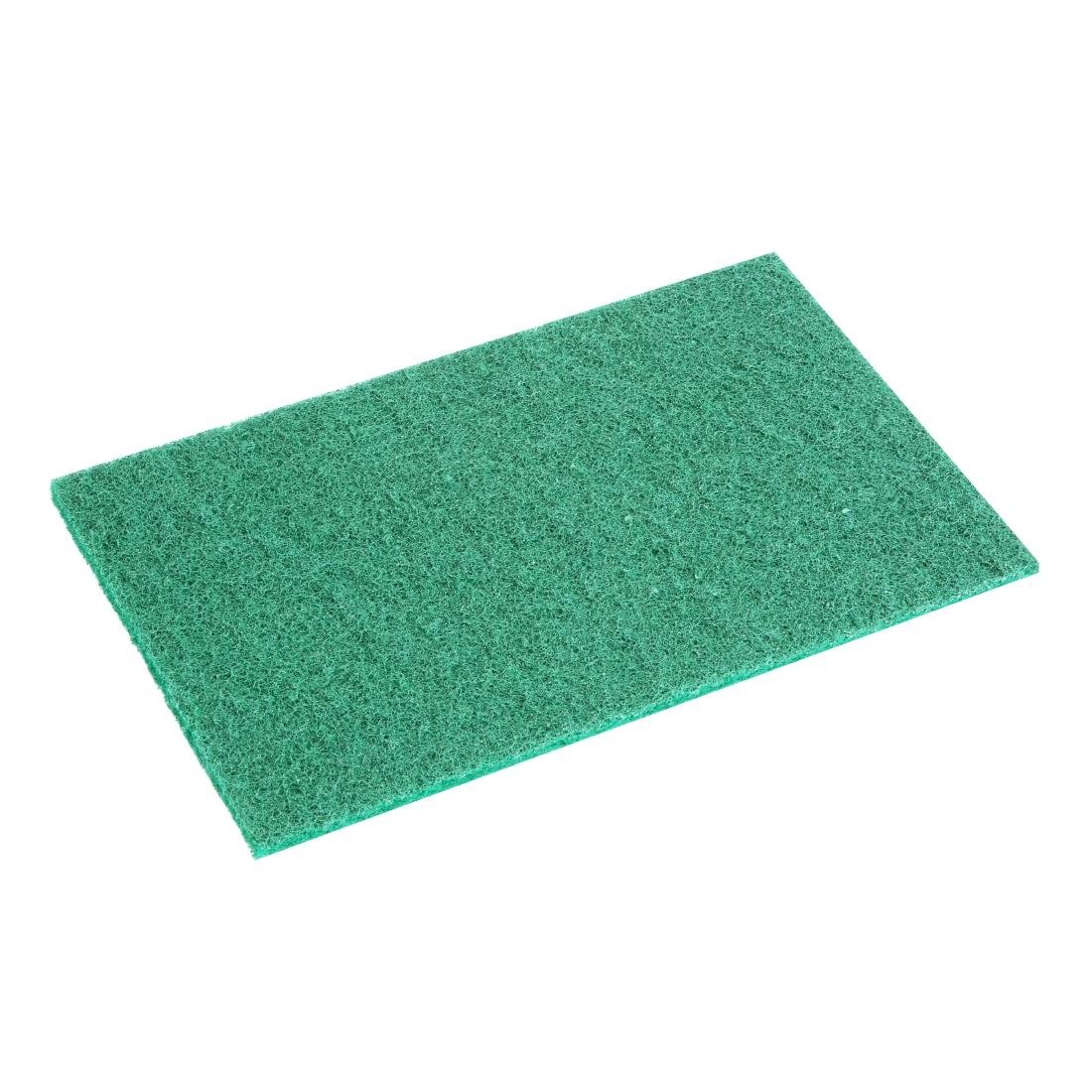 Jantex Groene Volledig Gerecyclede Schuursponsjes 9X6" (Pakket Van 10)