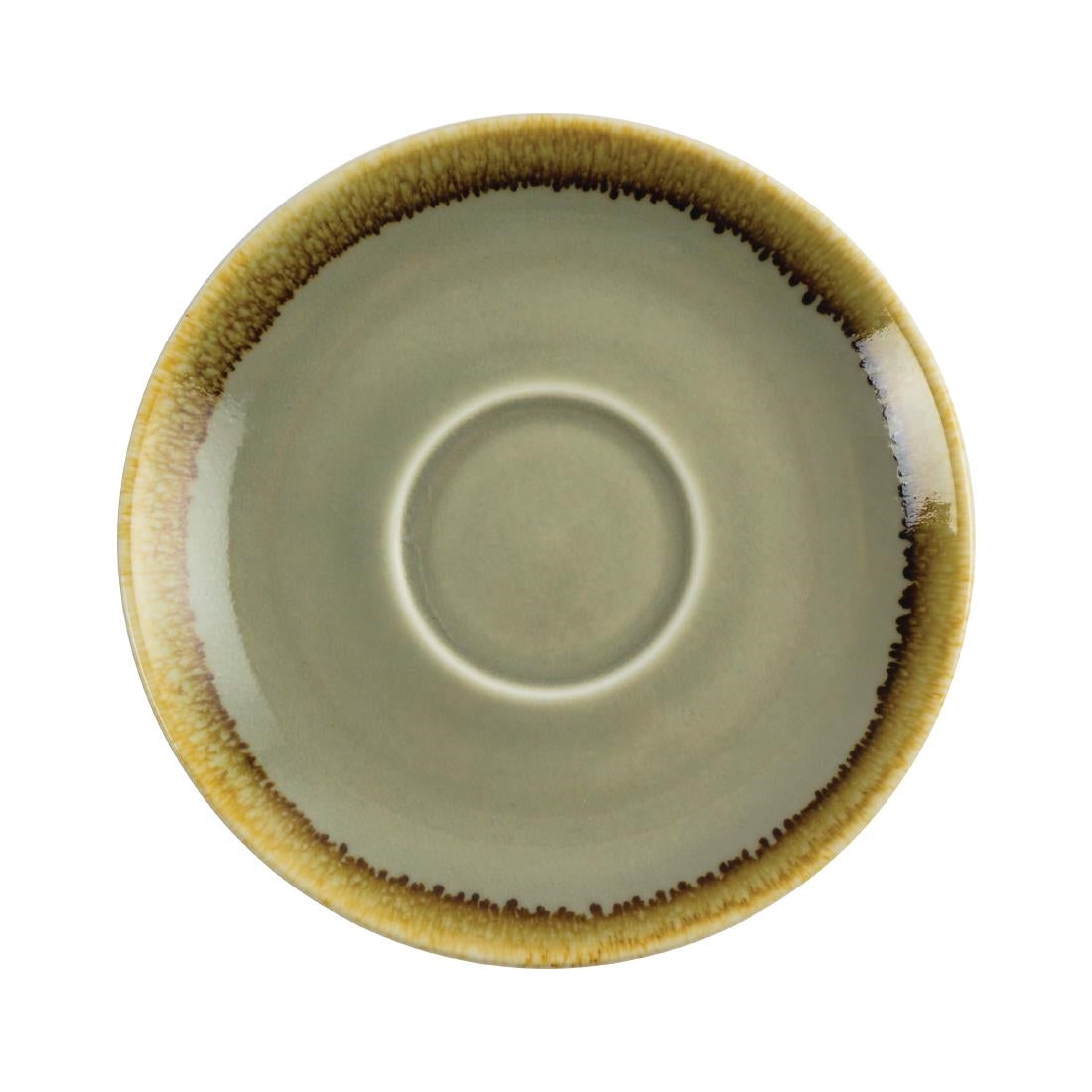 Olympia Kiln cappuccinoschotels mosgroen 14cm (6 stuks)
