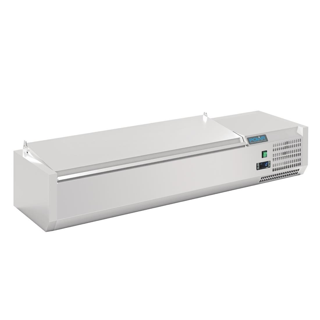 Polar g-serie aanrechtvoorbereidingskoelkast met deksel 5x 1/4gn