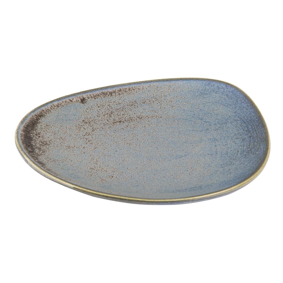 Olympia Ember Blauwe Driehoekige Borden 308 mm (Pak Van 4)