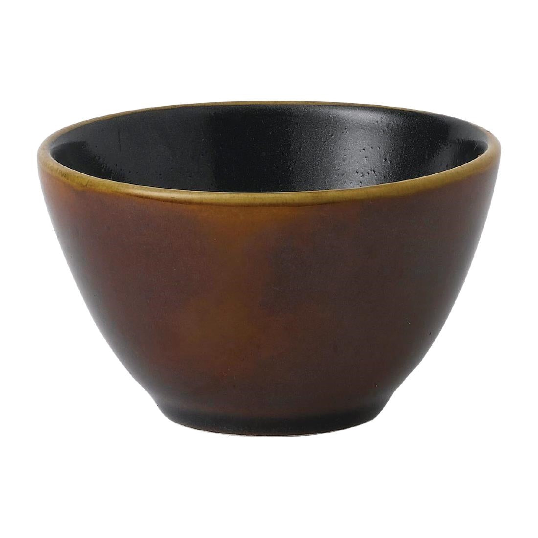 Churchill Super Vitrified Nourish Cinnamon Brown Two Tone Schalen 102mm (Pak Van 12)