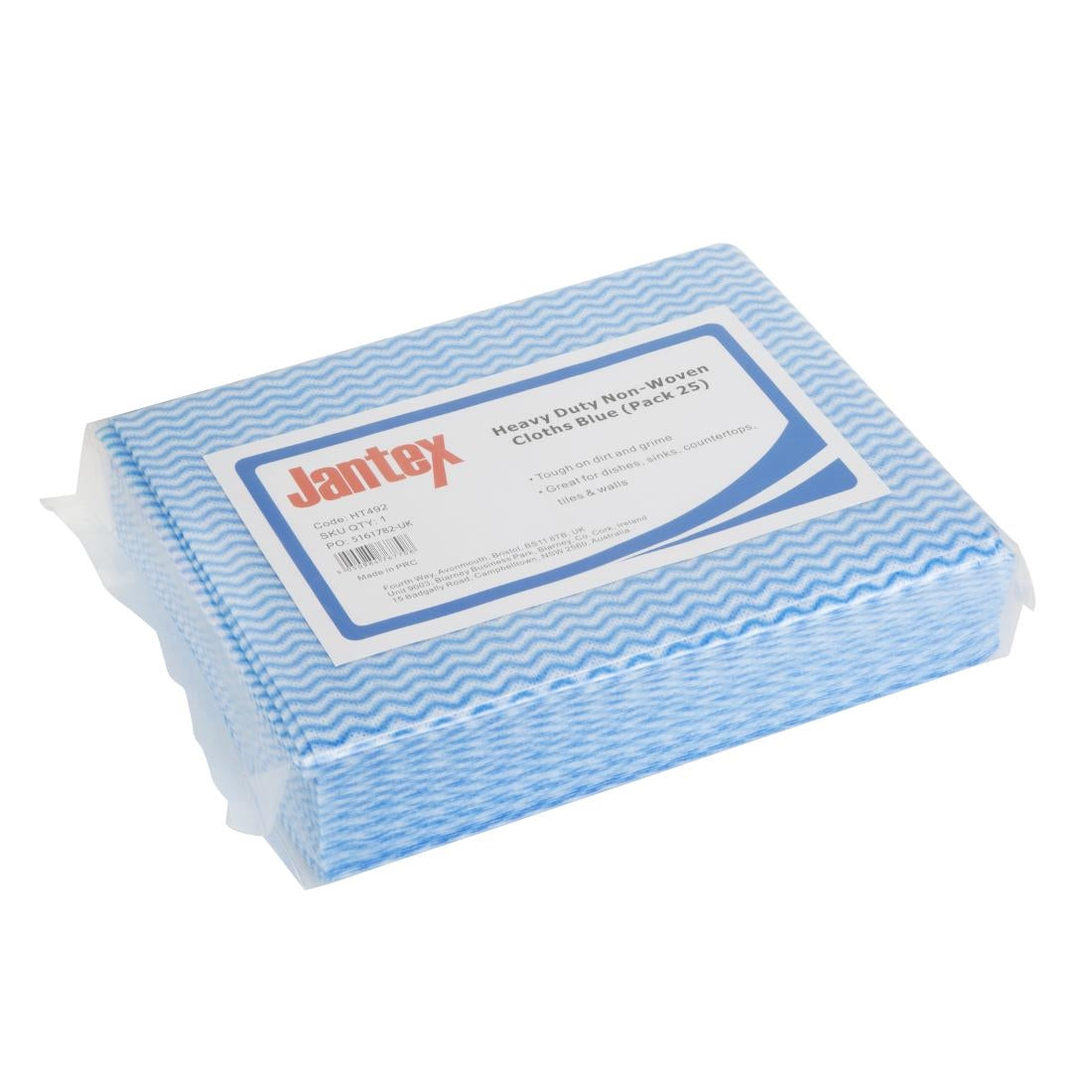 Jantex Zware Niet-Geweven Doeken Blauw (Pak Van 25)