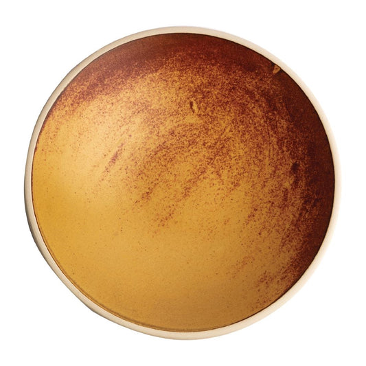 Olympia canvas ondiepe schaal sienna roest 200 mm (pak van 6)