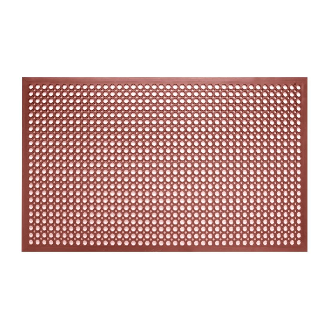 Jantex rubberen vetbestendige anti-vermoeidheidsmat rood 1500 x 900mm