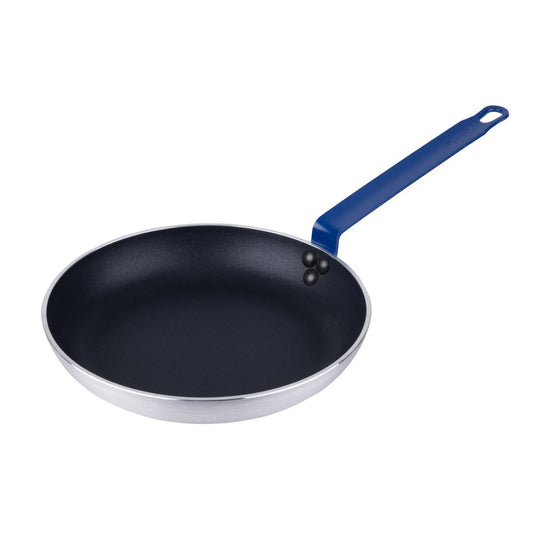 Hygiplas Aluminium Anti-aanbak Teflon Platinum Plus Koekenpan met Blauwe Handgreep 28cm
