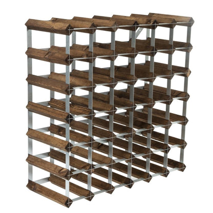 Wijnrek donker hout 42 flessen