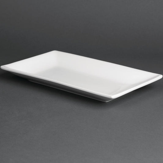 Olympia Whiteware rechthoekige serveerschalen 25x15cm (4 stuks)