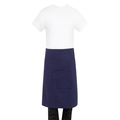 Southside Katoenen Canvas Bistro Schort Marine