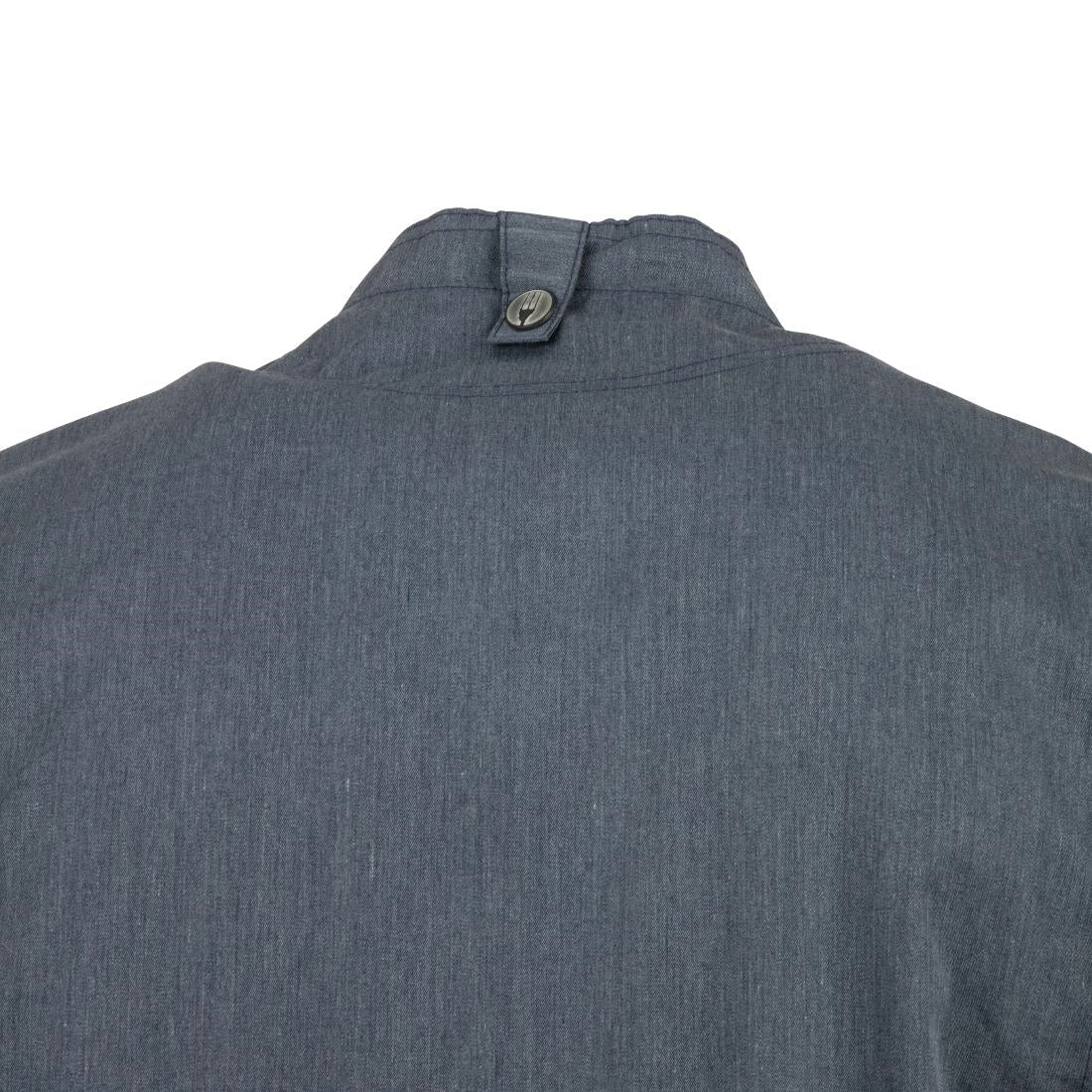 Chef Works Urban Springfield unisex koksbuis met rits korte mouw inktblauw L
