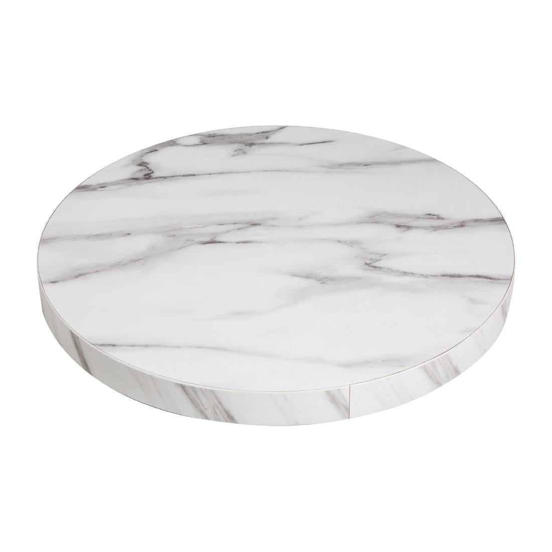 Bolero, voorgeboord rond tafelblad met marmereffect, 600 mm