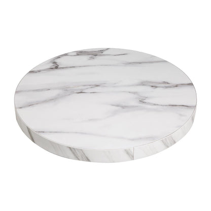 Bolero, voorgeboord rond tafelblad met marmereffect, 600 mm