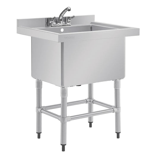 Vogue diepe RVS spoelbak 77x60cm