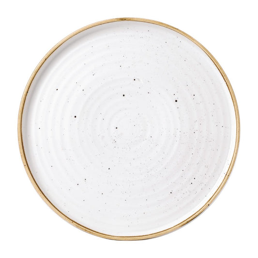 Churchill Stonecast Barley White Bord Met Opstaande Rand 27.9cm (pak van 6)