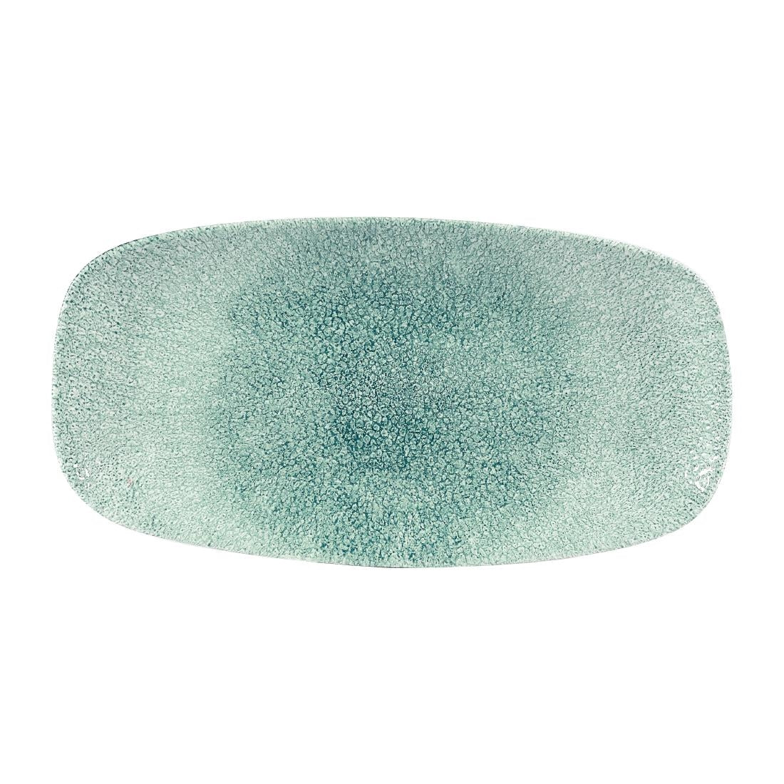 Churchill Raku Jade Green Chefs Ovaal Bord 29.8 x 15.2cm (pak van 12)