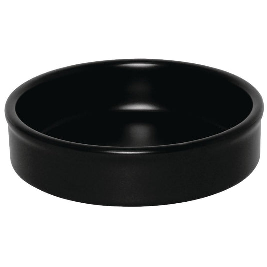 Olympia stapelbaar schaaltje mat zwart 13,4x3cm (6 stuks)