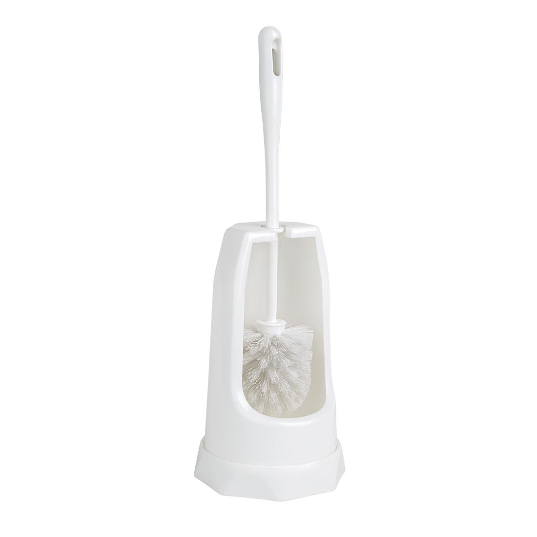 Jantex ronde toiletborstel & houder - Wit