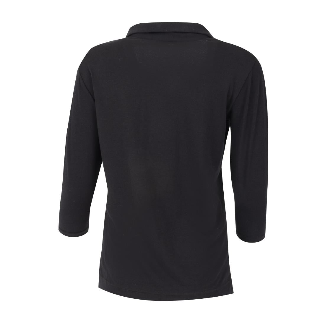 Uniform Works dames T-shirt met V-hals zwart S
