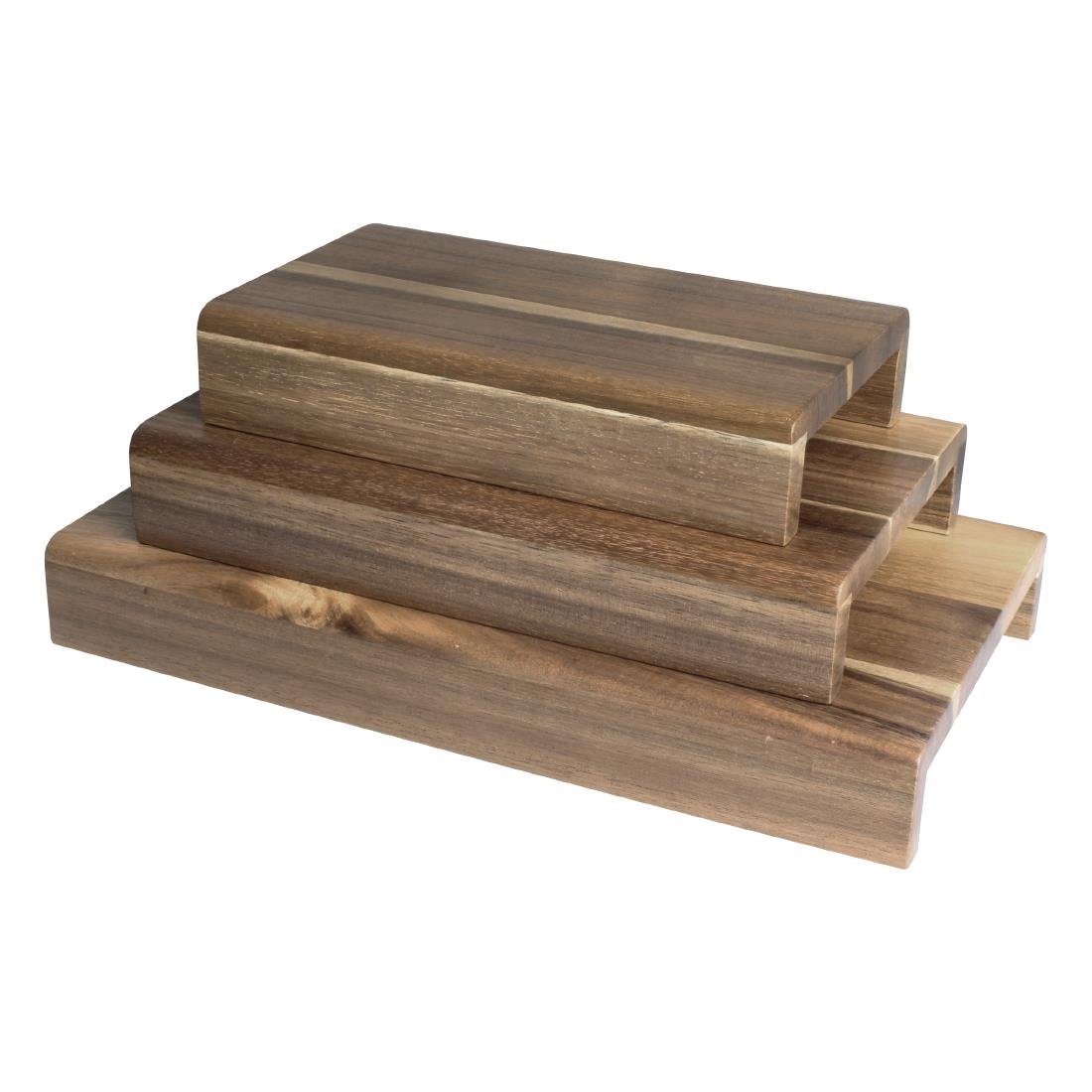 Olympia FSC acaciahouten set van 3 verhogers