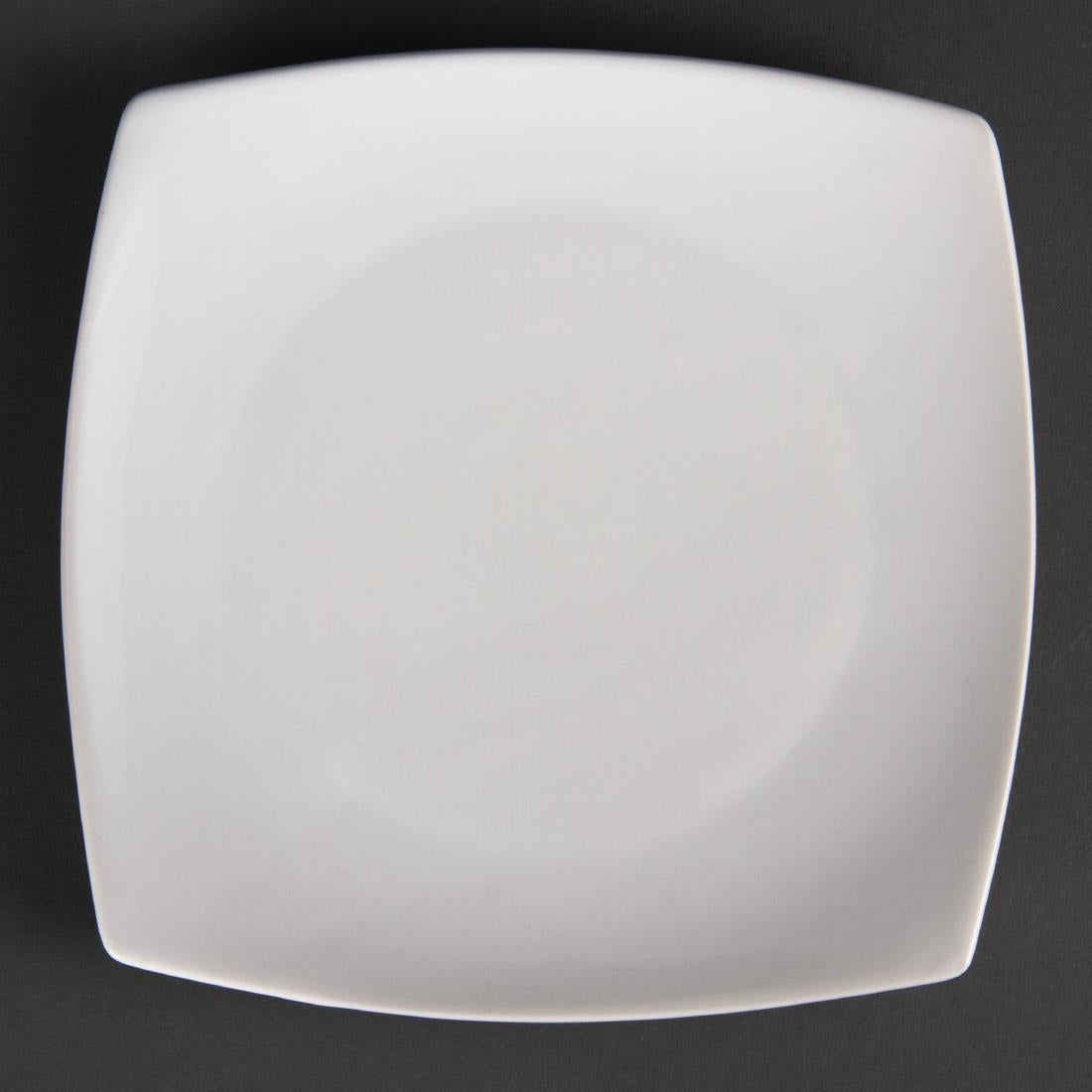Olympia Whiteware vierkante borden met afgeronde hoeken 18,5cm (12 stuks)
