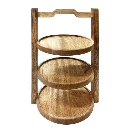 Olympia 3-laags standaard mango hout voor 200 mm borden