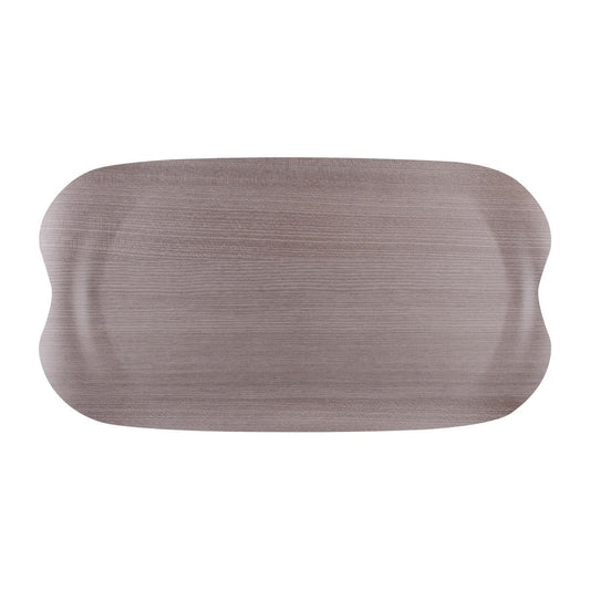 Roltex Wave dienblad grijs houtnerf 43x23cm