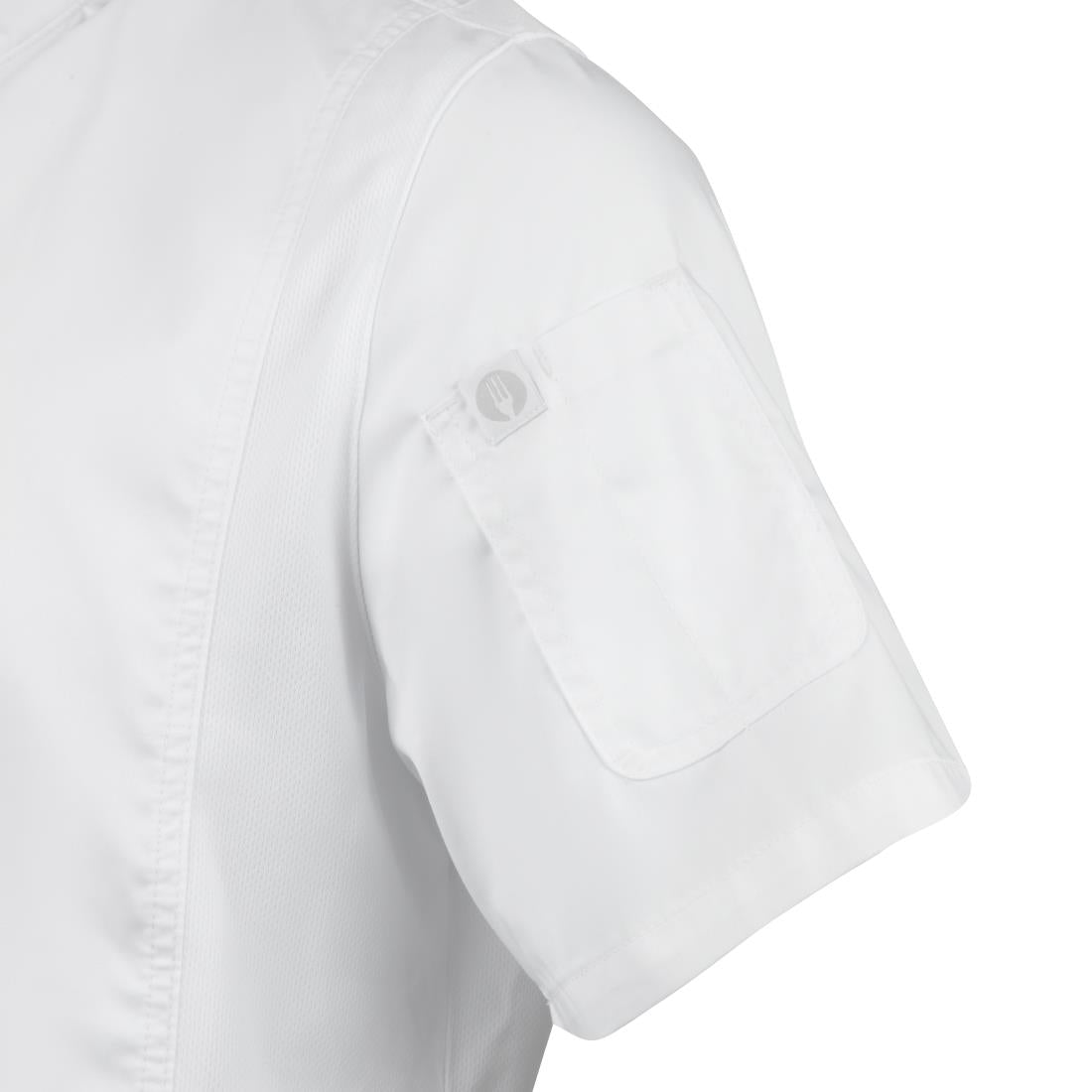 Chef Works Springfield unisex koksbuis met rits wit L