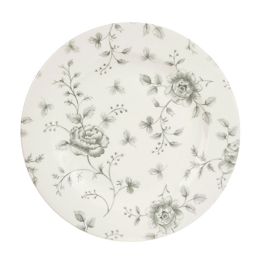 Churchill Rose Chintz Grey Bord 21cm (pak van 6)