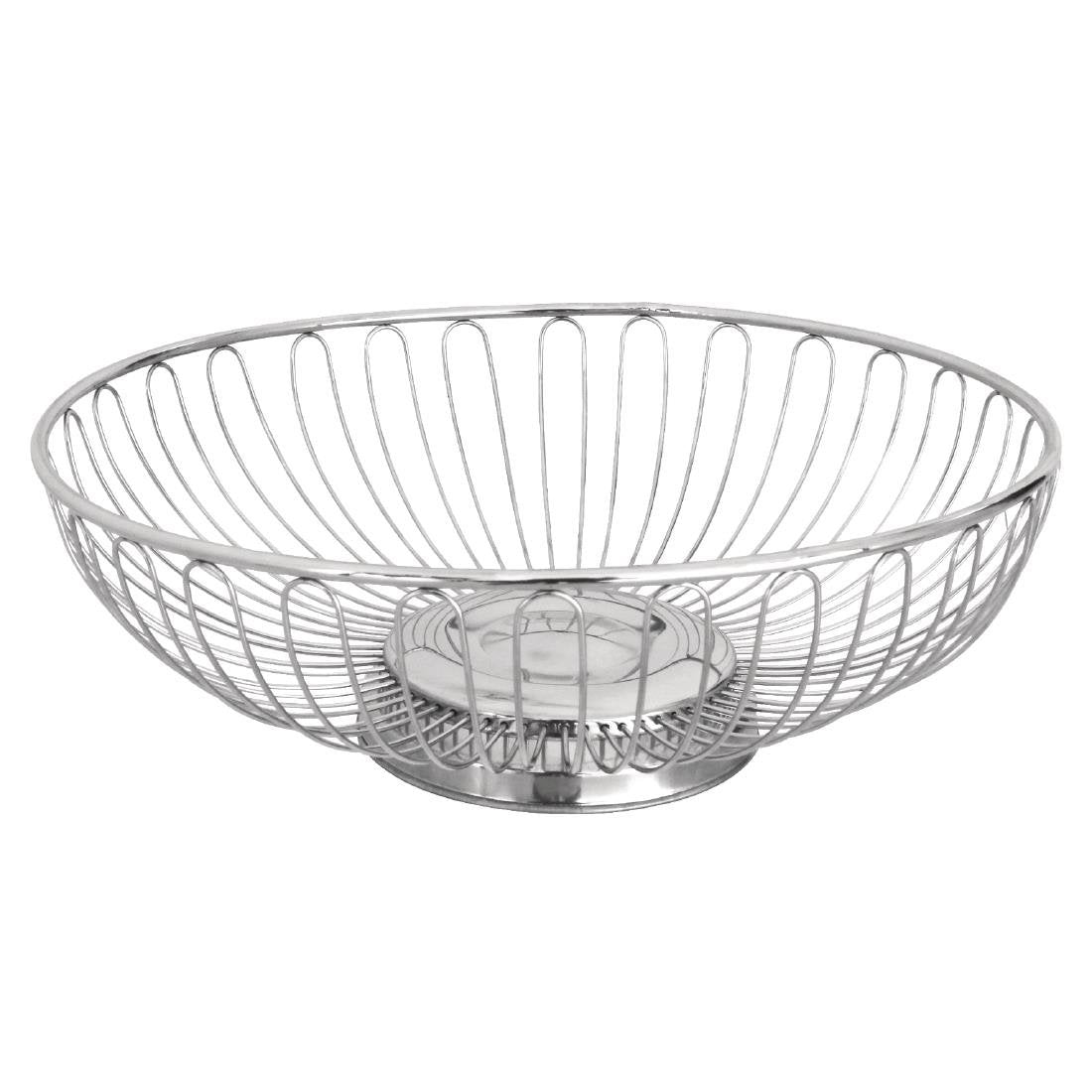 Olympia open brood- en fruitschaal RVS 25,5cm