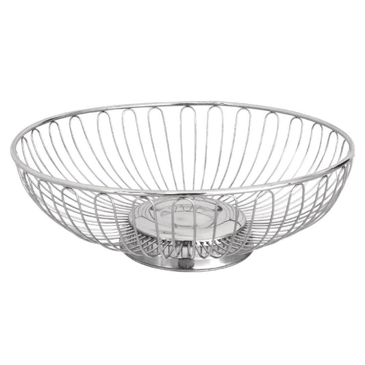 Olympia open brood- en fruitschaal RVS 25,5cm