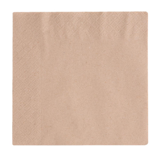 Vegware composteerbare ongebleekte lunchservetten 33cm (2000 stuks)