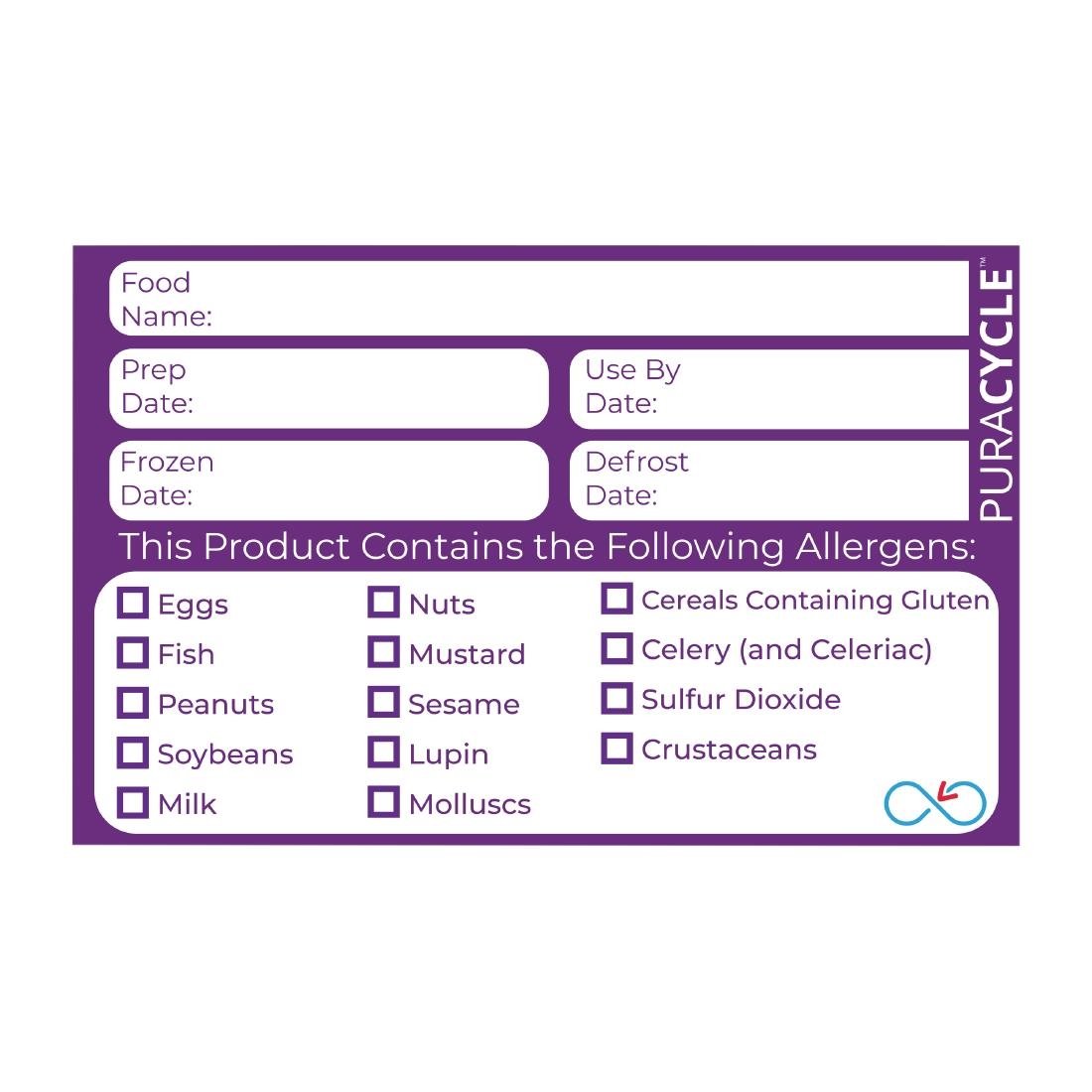 PuraCycle herbruikbare allergeenlabels (20 stuks)