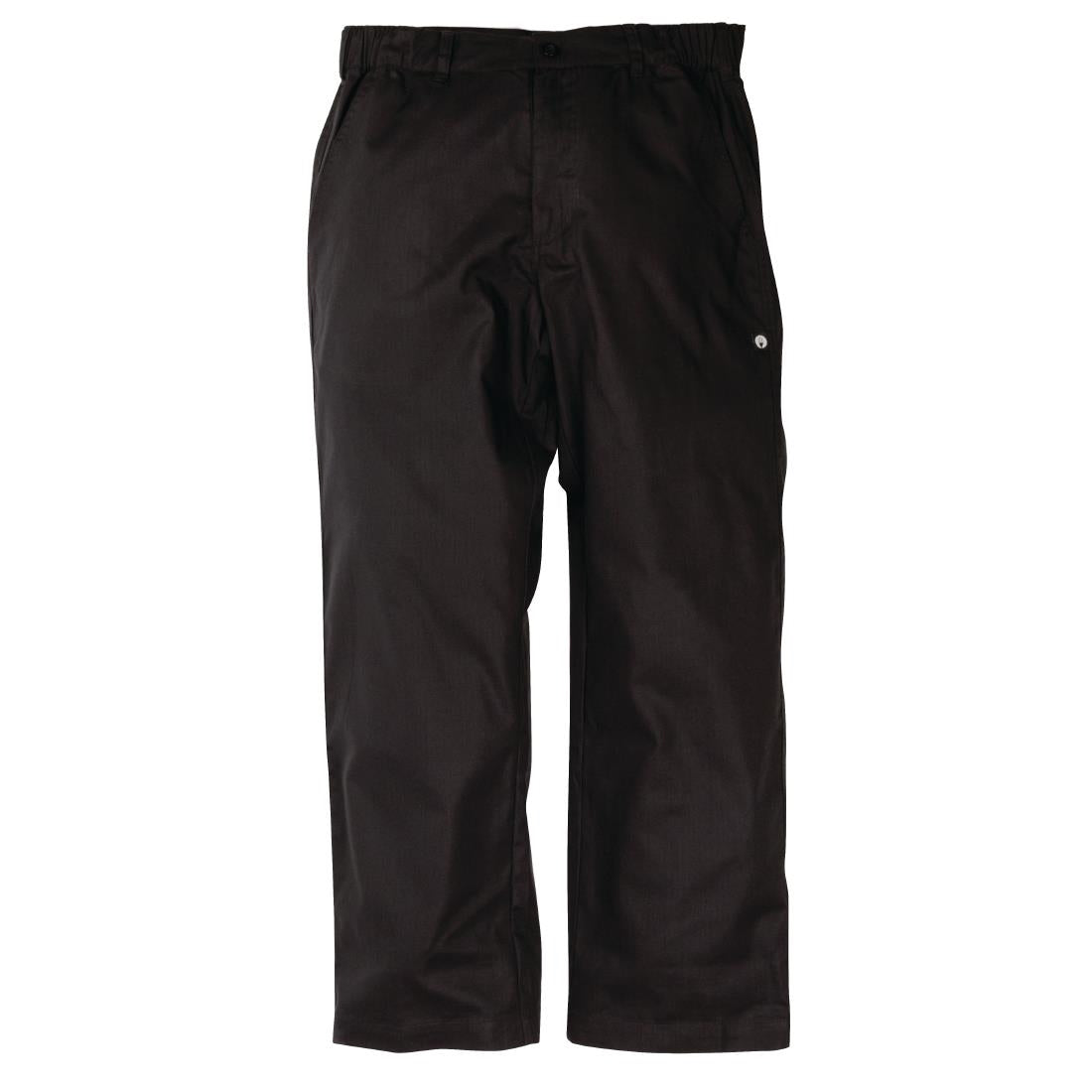 Chef Works Executive unisex koksbroek visgraat zwart L