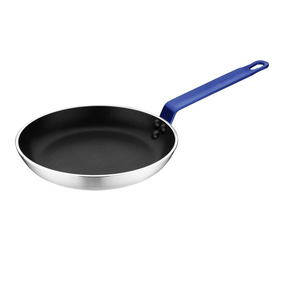 Hygiplas Aluminium Antiaanbak Teflon Platinum Plus Koekenpan met Blauwe Greep 24cm