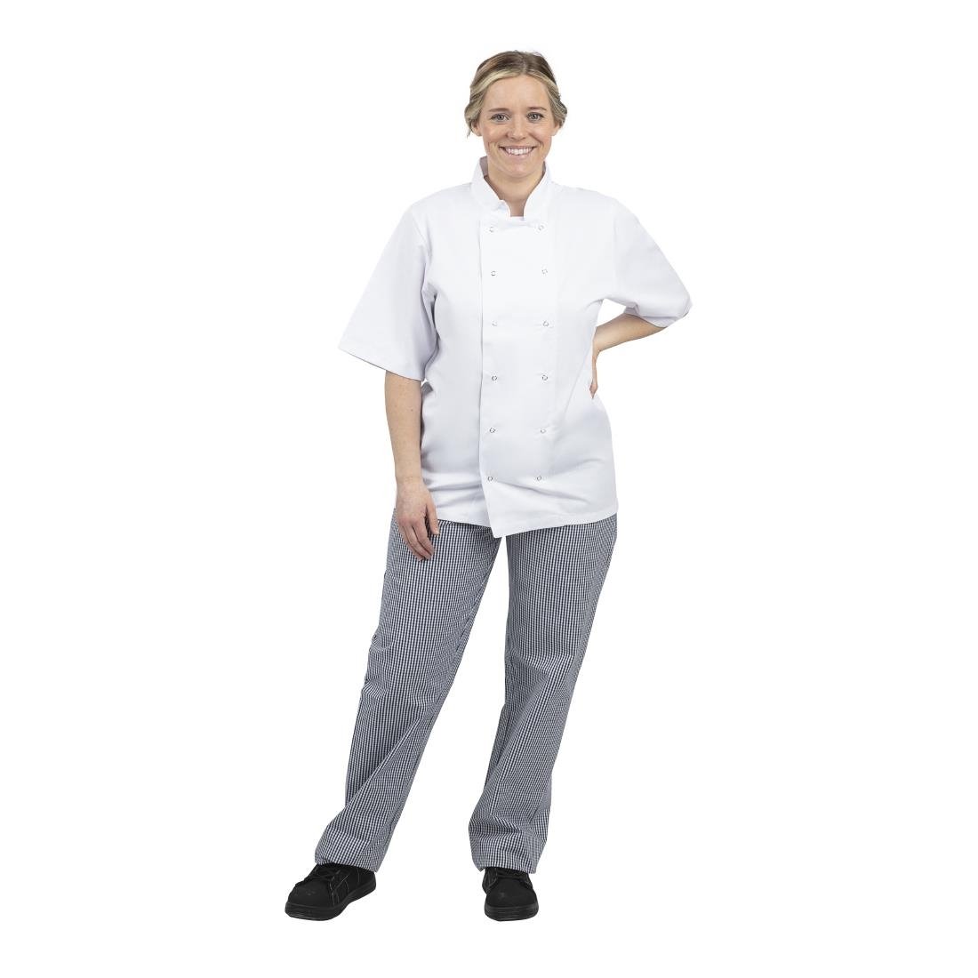 Whites Vegas unisex koksbroek blauw-wit geruit L