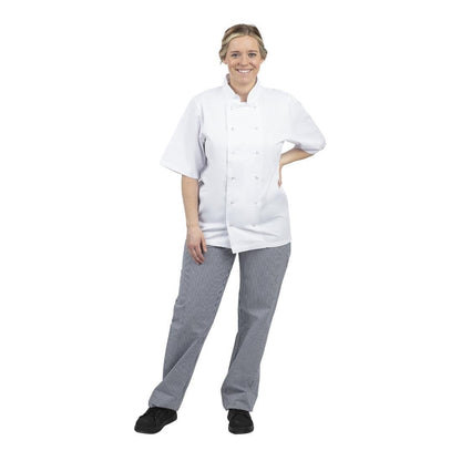 Whites Vegas unisex koksbroek blauw-wit geruit L